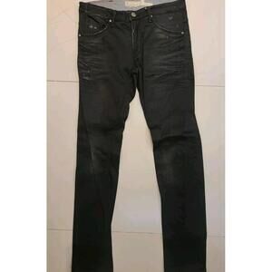 Acht Ittierre Slim Fit Men's Jeans Size 34/48 Black Distressed Denim Stretch